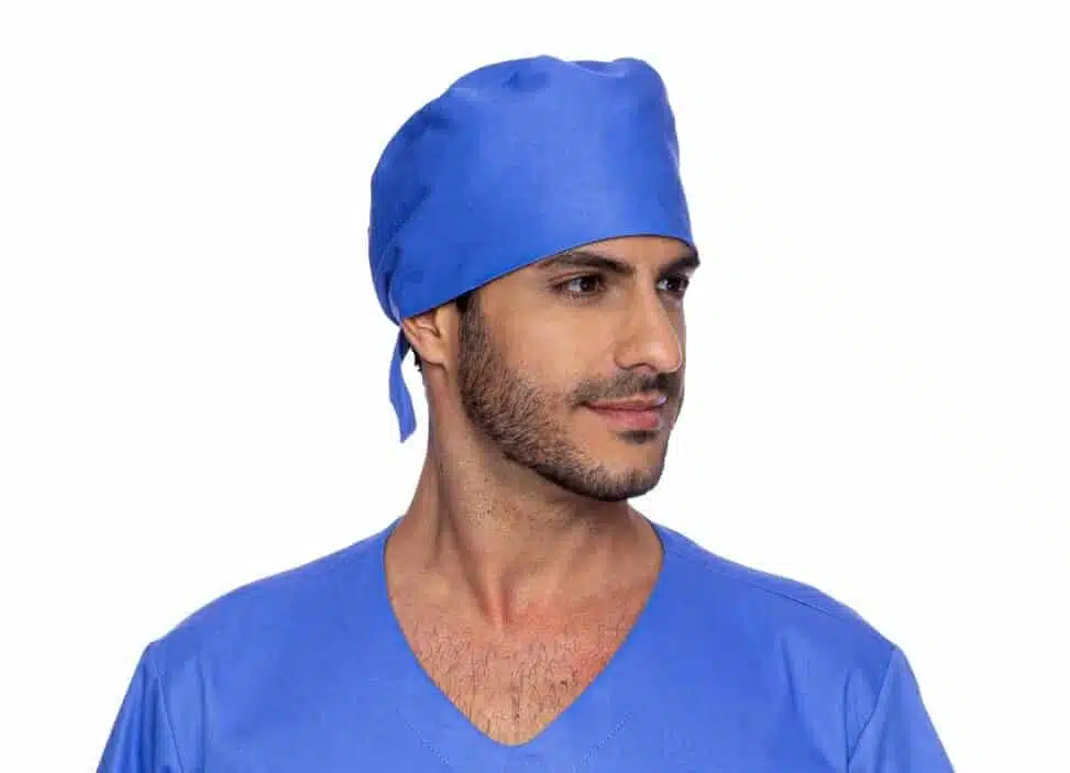 touca masculino azul claro