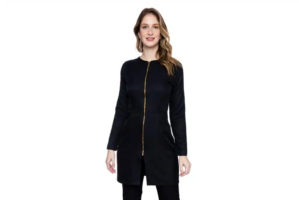 Jaleco Dior Preto FAIKO Jalecos Cópia