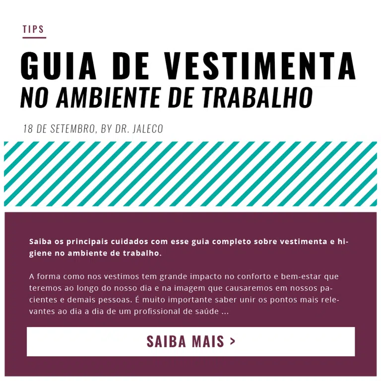 Guia de vestimenta no ambiente de trabalho faiko jalecos