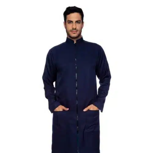 Jaleco Masculino Azul Marinho Com Ziper FAIKO Jalecos Cópia