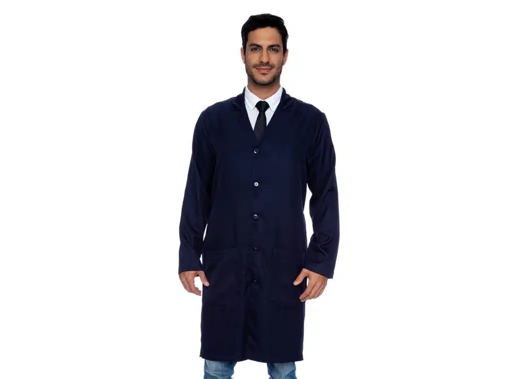 Jaleco Masculino Azul Marinho FAIKO Jalecos Cópia