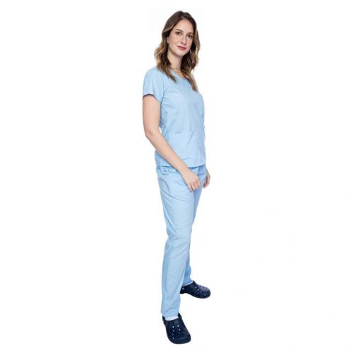 Pijama Cirúrgico Azul Bebê FAIKO Jalecos