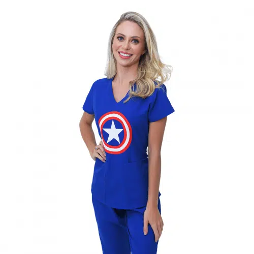 Scrub Feminino Capitão América