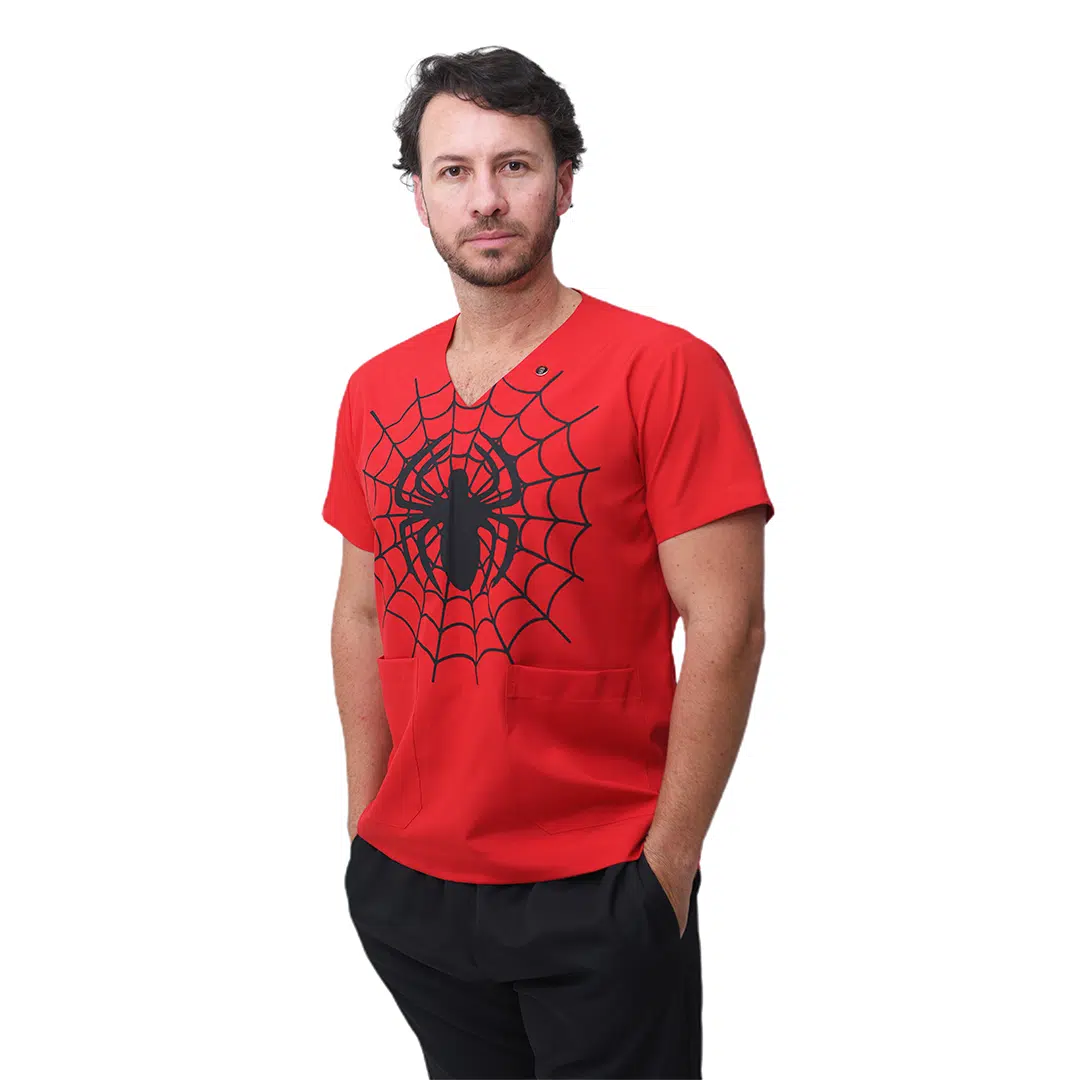 Pijama Cirúrgico Masculino Homem Aranha