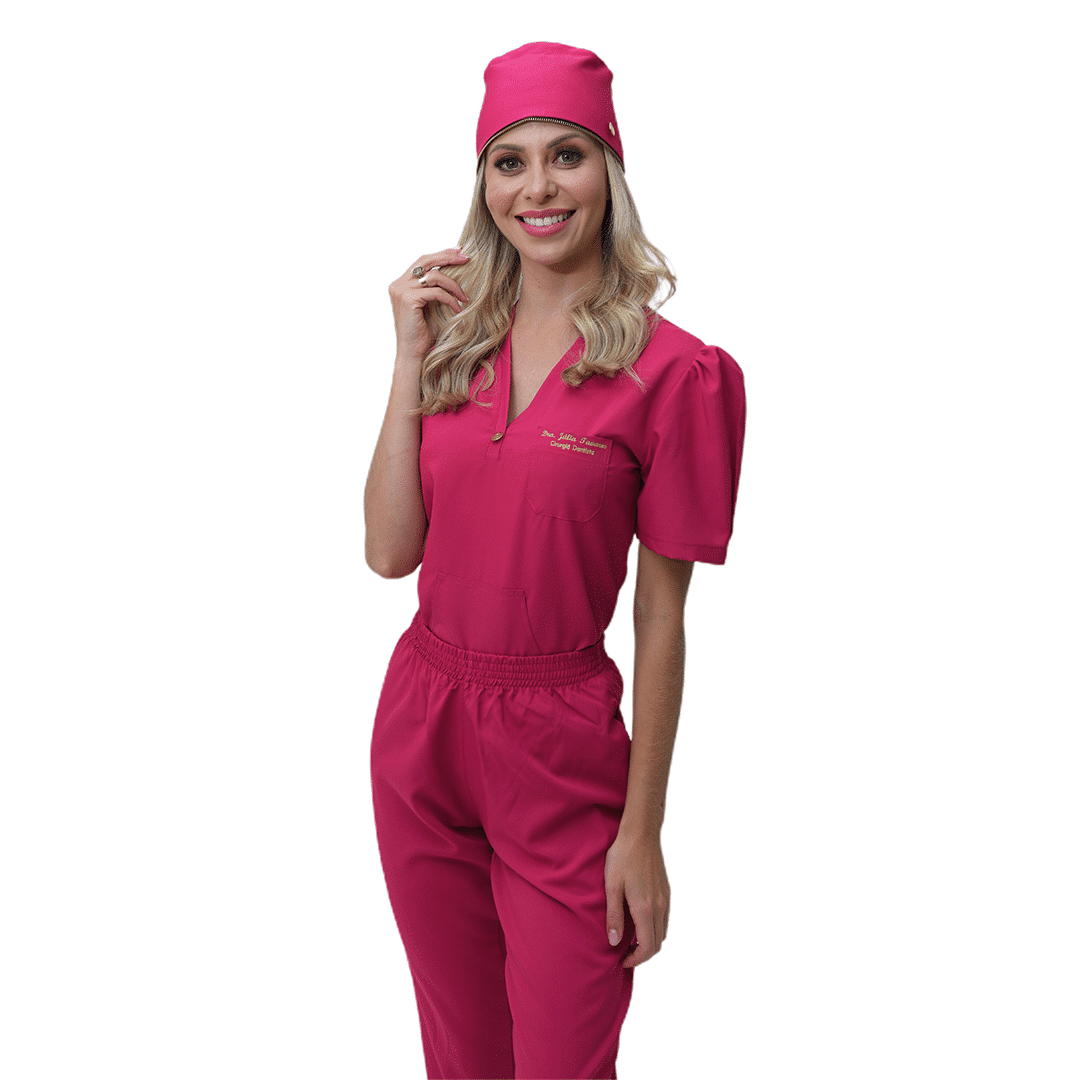 Pijama Hospitalar Feminino Mel Rosa