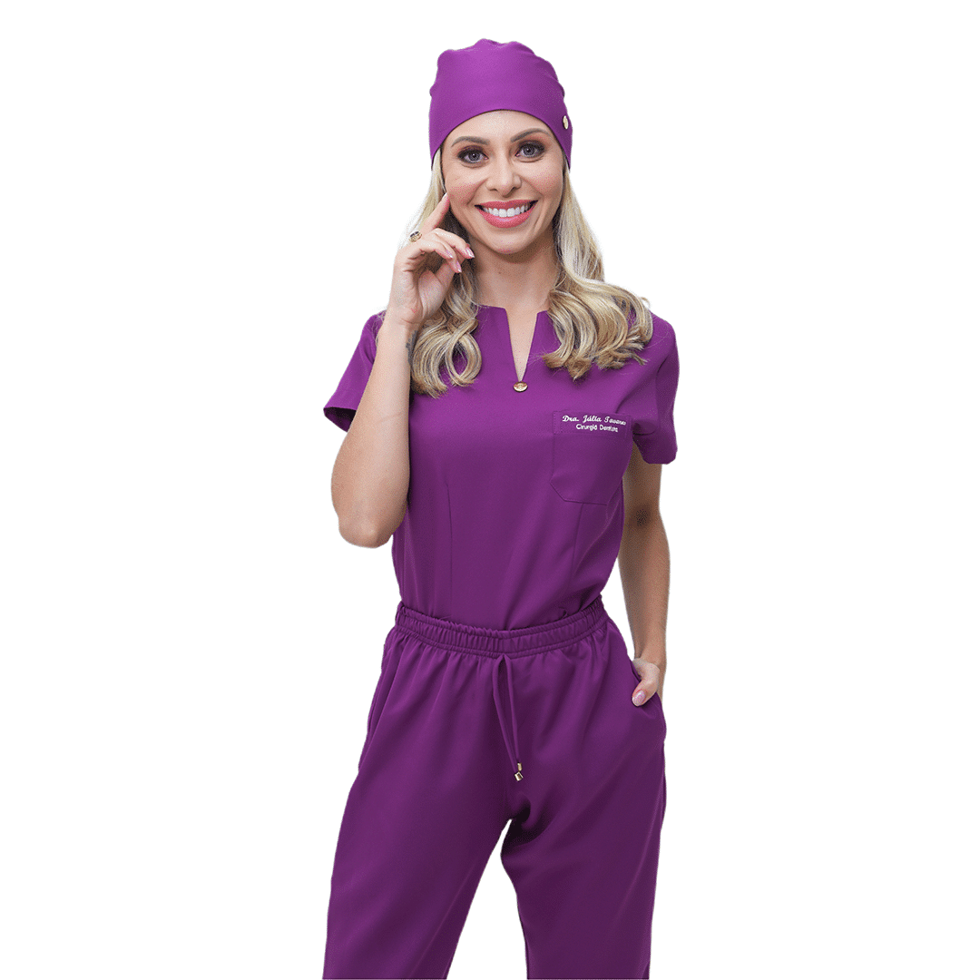 Pijama Hospitalar Feminino Queen Violeta